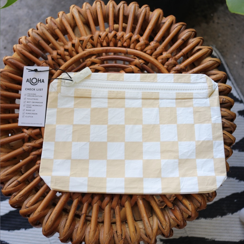 Aloha Collection Checkered Small Pouch - NWT